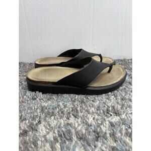 Ecco Shoes Womens 6 Sandals Comfort Corksphere Flat Thong Leather Strap Slip On